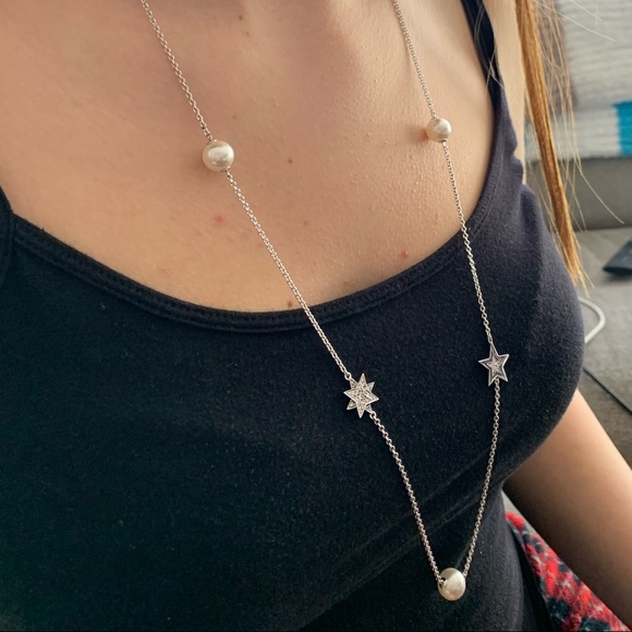DI DONNA PEARL AND STAR NECKLACE - never used in BOX - Picture 2 of 7
